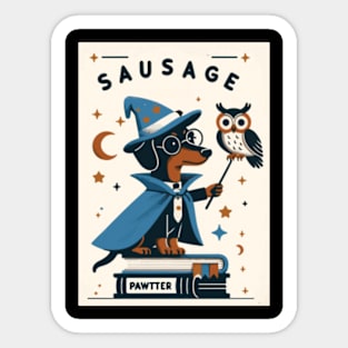 Harry Potter Tribute - HP - Sausage Pawtter - Hary Poter Potter Harry Wizard tribute Sticker